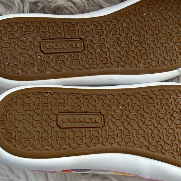 COACH Beale Multicolor Signature Slip On Sneakers PINK Flats! - Picture 10 of 16